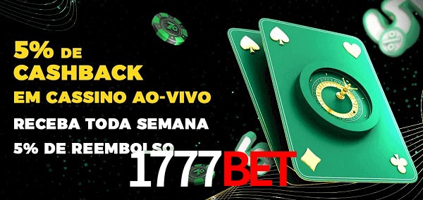 Promoções do cassino ao Vivo 1777bet